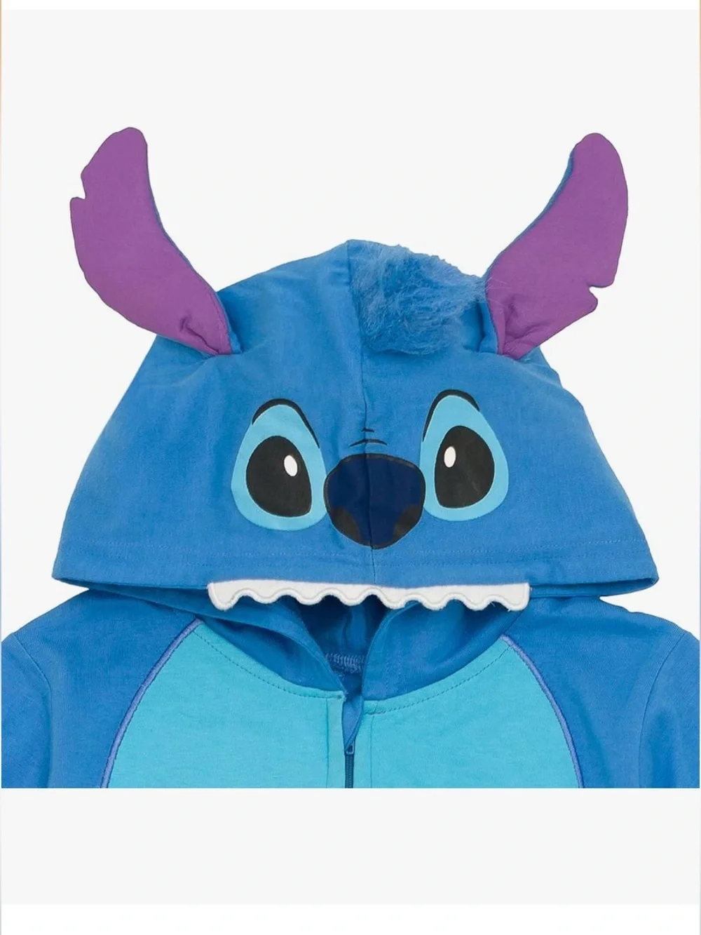NWT Disney Stitch Zip-Up Coverall Pajama Costume Size 14/16 Blue One Piece